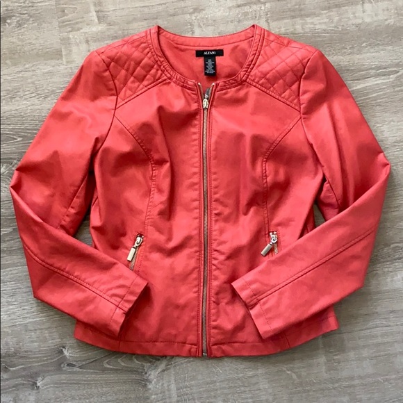 Alfani Jackets & Blazers - Alfani | Vegan Leather Moto Jacket